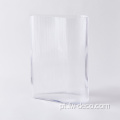 Vaso de vidro decorativo hidropônico de padrão vertical